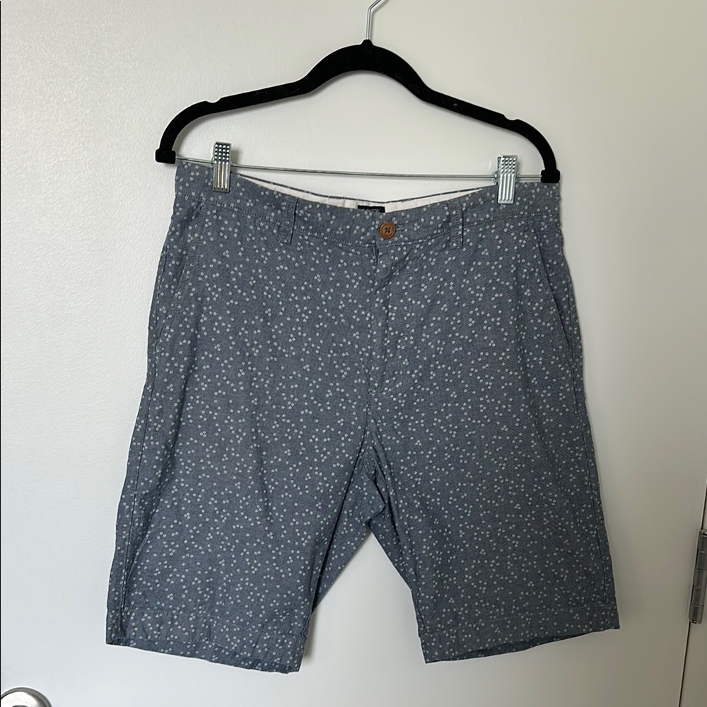 J. Crew Gray Flat Front Shorts Casual Cotton Blend